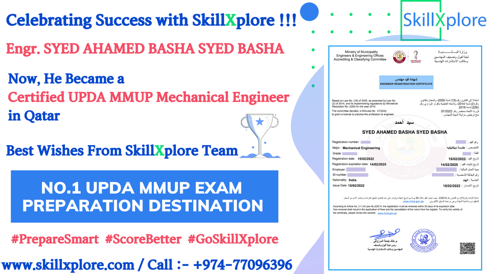 Qatar MMUP Exam For Mechanical Engineers