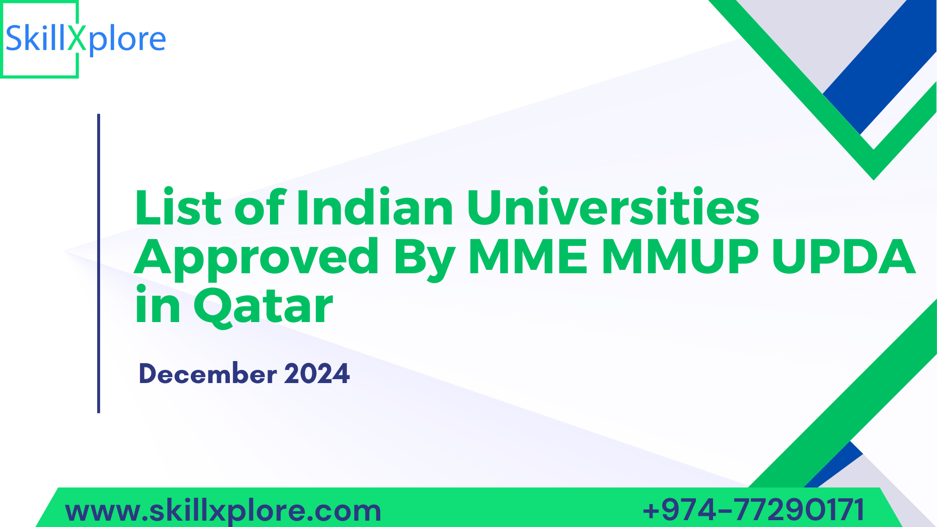 List of Indian Universities Approved By MME MMUP UPDA in Qatar 2024